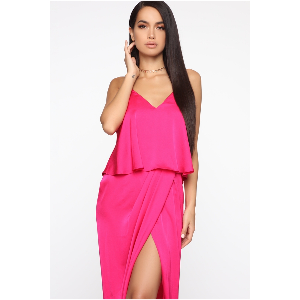 023 On Top Of It All Maxi Dress - Hot Pink - Picture 4 of 4